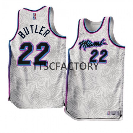 Maglia NBA Miami Heat Jimmy Butler 22 Nike 2022-23 Earned Edition Bianco Swingman - Uomo
